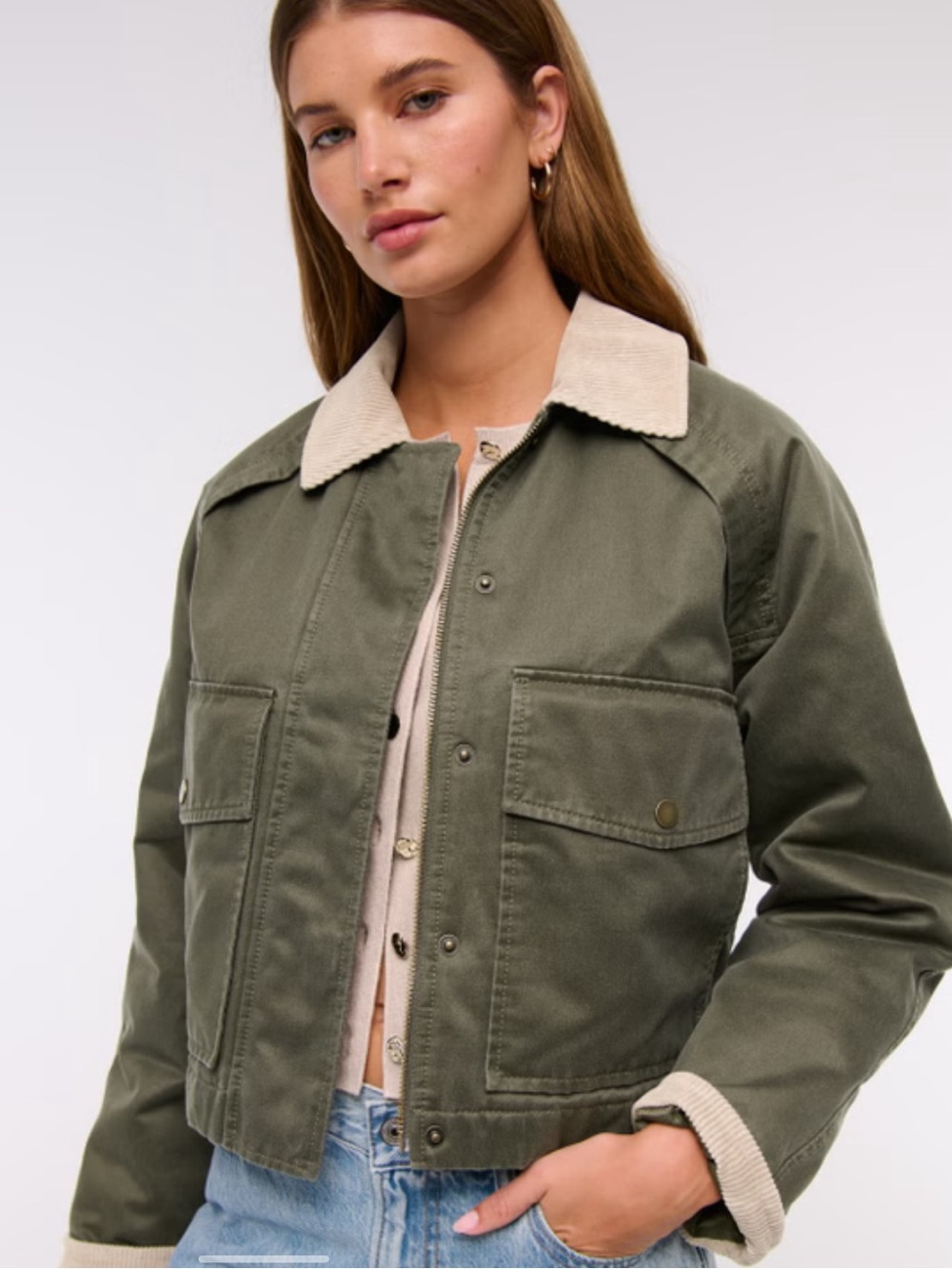 NWT! Abercrombie Short Waxed Chore Jacket — XL - Picture 6 of 8